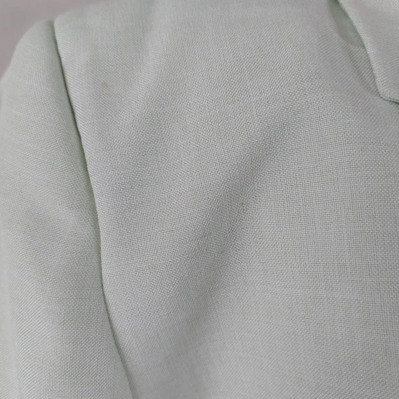 Vintage Lime Green Short Sleeve Single Breasted Blazer Size 18 *Flawed See Pics - Picture 3 of 9